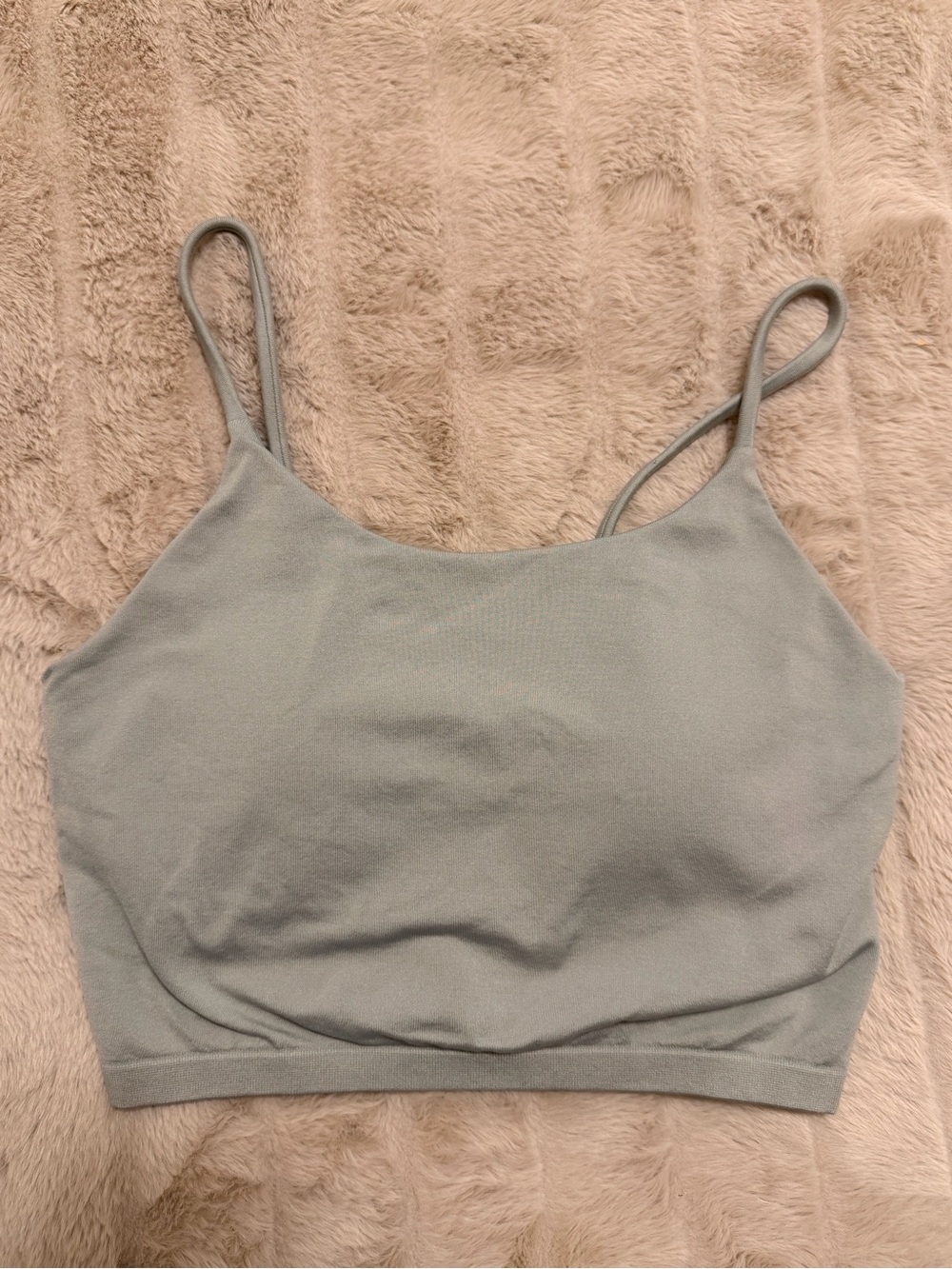 Amazon Light Sage Seamless Tank Crop Top